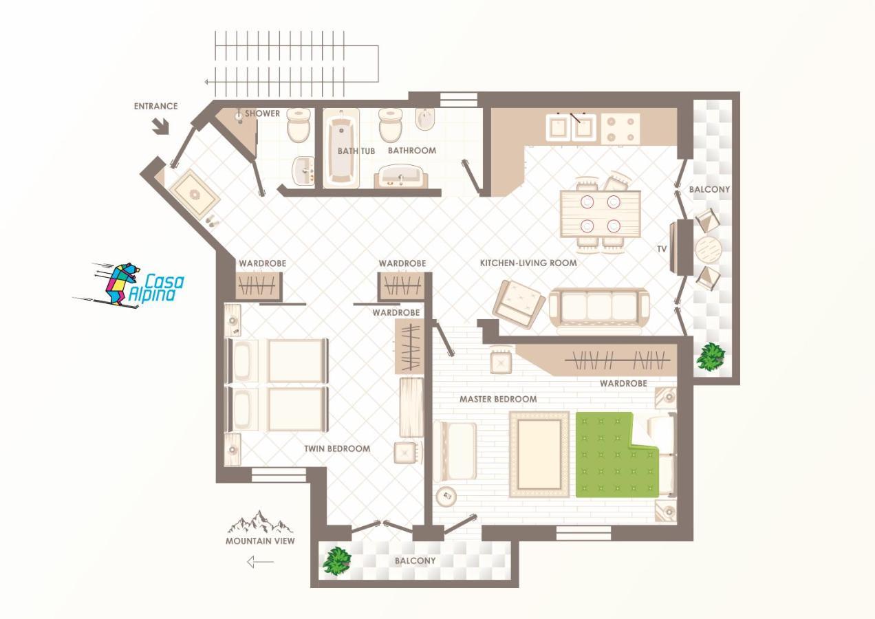 Casa Alpina - Appartamento Аоста Экстерьер фото